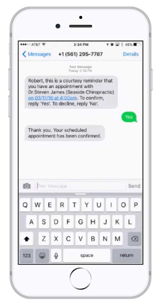 Text Appointment Reminders for Chiropractors