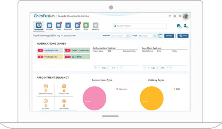 chiropractic EHR software features